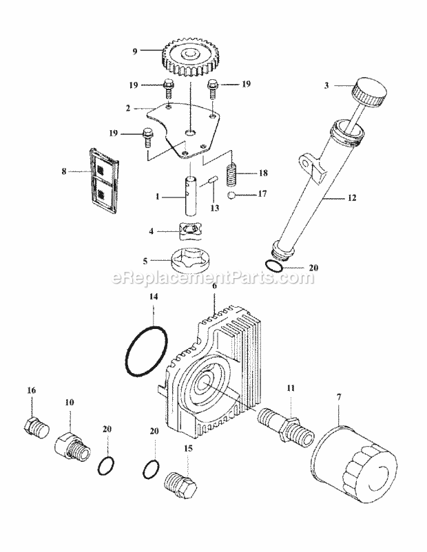 Fh721v-As15 Lubrication System Diagram and Parts List for M60-KW 53AB5DCX150 Cub Cadet Sprayer